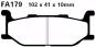 Preview: Bremsbelag - Satz Blackstuff (organisch) (EBC), FA179