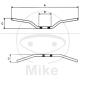 Preview: Lenker, Alu, silber, 22 mm,