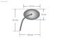 Preview: Chopper mirror RECTANGULAR, left