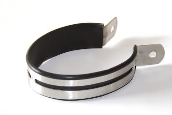 Auspuffschelle Edelstahl, poliert, oval