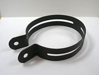 Auspuffschelle Edelstahl schwarz, oval