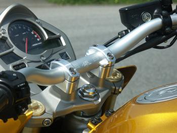 Klemmböcke Ø22,2/Ø28,6, silber, +25mm Anhebung