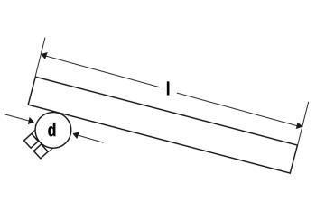 Clamps from tube 38 mm, length 265 mm