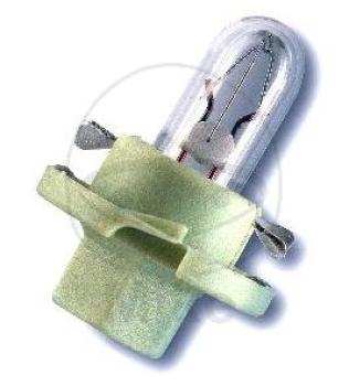 Glühlampe, 12V1.3W B8.4D, Sockel grün