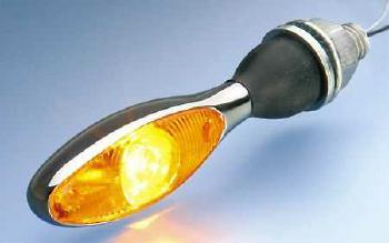 Blinker Micro 1000 LED, chrom, Glas gelb