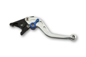 Clutch lever L25R, short, silver/blue