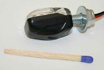 LED indicator light PICCO, black, E-mark, pair