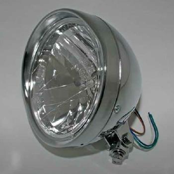 Cruiser chrome headlamp, 6 1/2 inch