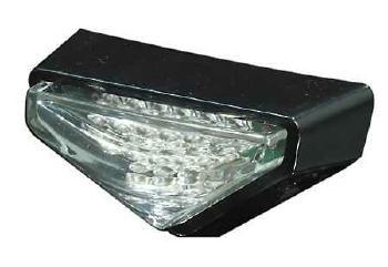 LED-Rücklicht MODENA, schwarzes Gehäuse, Glas transparent