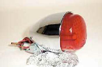 Mini-Rücklicht, TEXAS, verchromtes Gehäuse