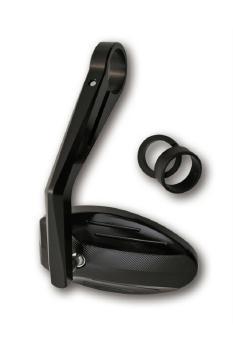 Lenkerendenspiegel FERRARA, schwarz eloxiert