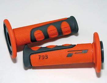 Lenkergriffe 793, Cross, grau/orange, für 7/8 Zoll Lenker, geschlossen