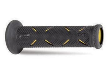 Handlebar grips 717, yellow/black, 7/8 inch closed