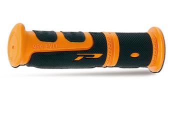 Handlebar grips 964, orange/black, 7/8 inch ATV closed