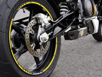 Felgenrandaufkleber gelb, GP style