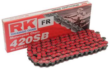 RK, Standard-Kette, rot 420 SB/116, offen mit Clipschloss