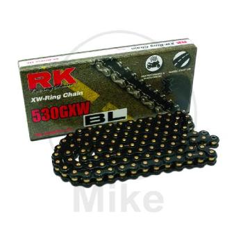 RK XW-Ring-Kette, schwarz 530GXW/108, offen mit Nietschloss