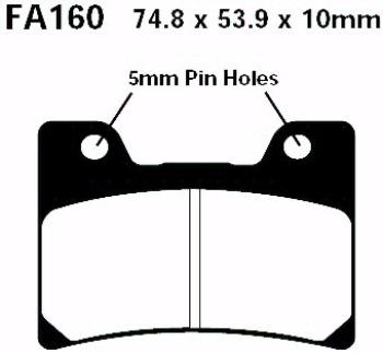 Bremsbelag - Satz Blackstuff (organisch) (EBC), FA160