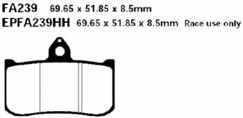 Bremsbelag - Satz Blackstuff (organisch) (EBC), FA239