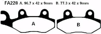 Bremsbelag - Satz Blackstuff (organisch) (EBC), FA228