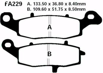 Bremsbelag - Satz Blackstuff (organisch) (EBC), FA229