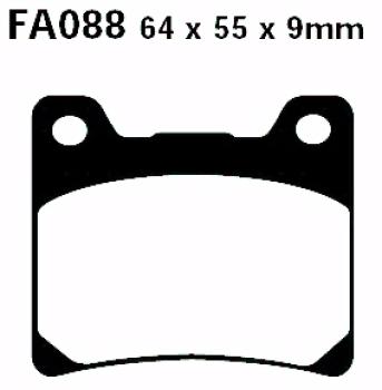 Bremsbelag - Satz Blackstuff (organisch) (EBC), FA088