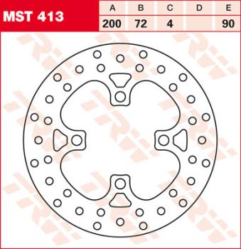 Bremsscheibe MST413, starr