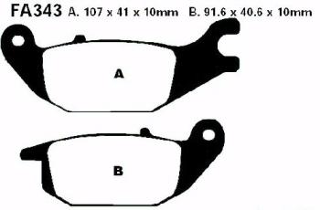 Bremsbelag - Satz Blackstuff (organisch) (EBC), FA343