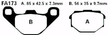 Bremsbelag - Satz Blackstuff (organisch) (EBC), FA173