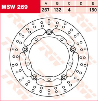 Bremsscheibe MSW269, schwimmend