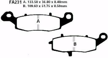 Bremsbelag - Satz Blackstuff (organisch) (EBC), FA231