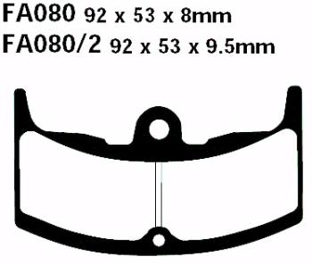 Bremsbelag - Satz Blackstuff (organisch) (EBC), FA080