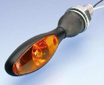Blinker Micro 1000 LED, schwarz, Glas gelb