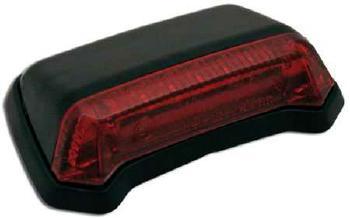 LED-Rücklicht, schwarzer Körper, rotes Glas