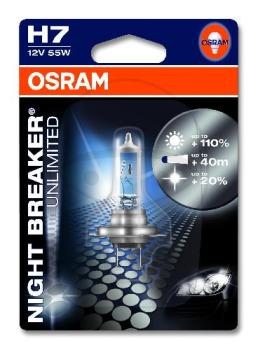 Glühlampe, H7 12V55W 1er Blister, Night Breaker Unlimited