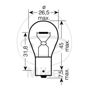 Glühlampe, 12V21W BA15S 2er Blister