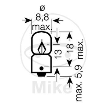 Glühlampe, 12V3W BA9S