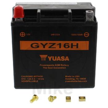 Motorradbatterie, Yuasa, wartungsfrei, GYZ16H