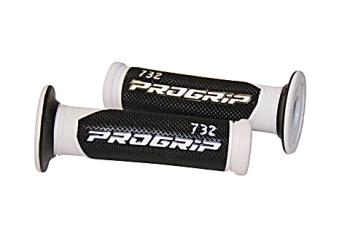Superbike Grip 732 Two Colors White-Black Open End