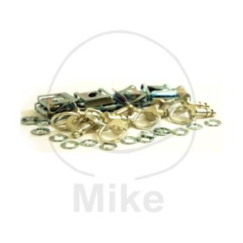 Schnellverschluss für Verkleidung, 19 mm, D-Ring, Alu, silber, Pro Bolt