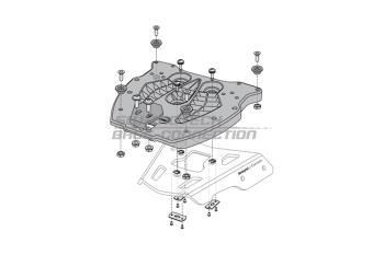 TraX 38 Alu-Box, Topcase Adapterplatte