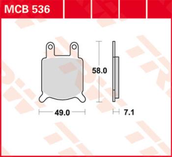 Bremsbelag MCB536