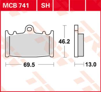 Sinter disc brake pad MCB741SH
