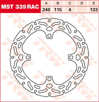 Brake disc MST339RAC,fixed