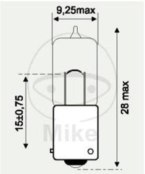 Preview: Glühlampe,12V6W BAX9S JMP