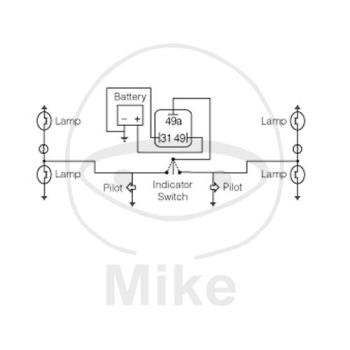 Preview: Blinkrelais, elektrisch, 12V, 3-polig, JMT