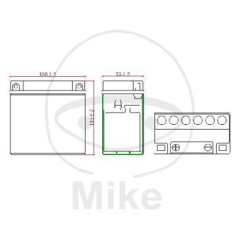 Preview: Motorradbatterie, JMT, wartungsfrei, VTB-9 V-Twin JMT, YTZ12S