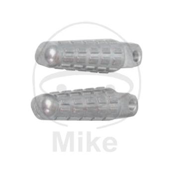 Fussrastensatz, silber, für hinten, Rizoma