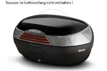 Preview: Topcase Deckel, Shad, SH46 schwarz Metall