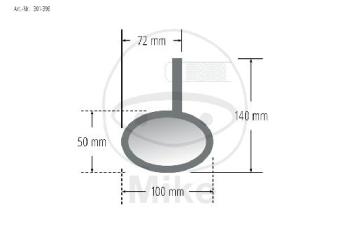 Preview: Lenkerenden-Spiegel, schwarz, SHIN YO